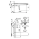 Grifería de lavatorio FV epuyen monocomando de pared 0206/L2-NG