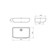 Bacha de baño Ferrum Petra Grande rectang 60x38 LK149MN