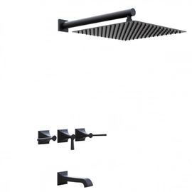 Griferia de ducha Hidromet New Castle lever c/transf black