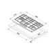 Anafe a gas Franke 5 hornallas FHSM 905 4G 6554-401