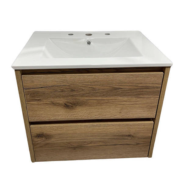 Vanitory Aereo Campi Zamba 80 cm Roble verona c/mesada 3 aguj ZA80CL3