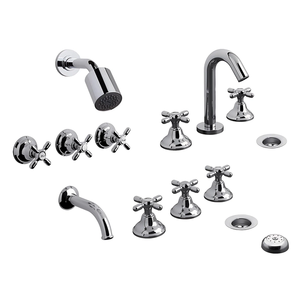 Grifería de baño FV newport plus kit completo 0900.03/B2P-CR