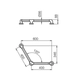 Barral de apoyo Ferrum traful angular ESP-BR-009-RO