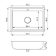 Bacha simple Mi pileta 68x41 designia con 2 orificios 780E