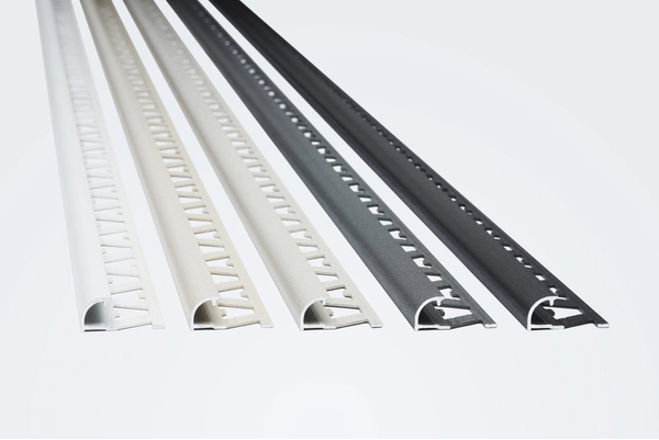 Guardacanto Atrim Aluminio Bullnose anodizado 10mmx2,5 mts Tiza 5568TXT