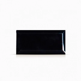 Revestimiento Misiones 15x7.5 Beveled Subway Black 1m2