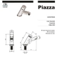 Griferia de lavatorio Piazza Piazzamatic 45º cr 43010
