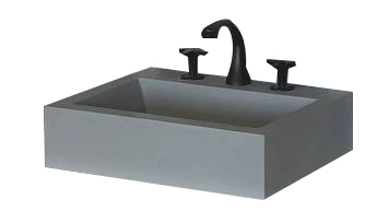 Bacha Cree Jane solid surface gris mate 3 agujeros