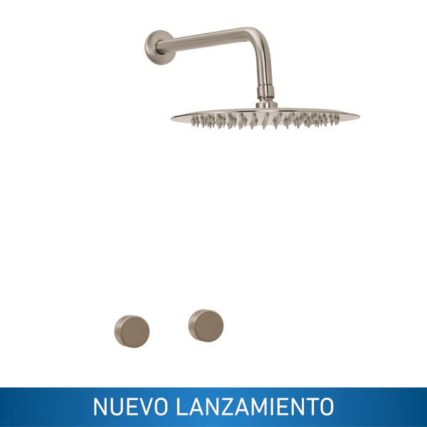 Griferia ducha pared s/trasnsferencia Peirano Fabric Niquel 81-100NI