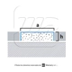 Listel Moldumet 'U' Acero Inox 20x10 Bco CU20X10B