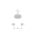 Griferia ducha Robinet Monza s/transf Negro Mate 71212027
