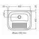 Bacha de lavadero Ferrum 50x40 acero inoxidable brillante G4400AB