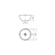 Bacha para baño Ferrum Persis fuerza aerea satinada PRS-BH-022-FS