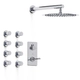 Griferia ducha 2v c/escocesa monocomando Hidromet Icon cromo 11113CRCR