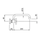 Griferia de cocina Pared/ext/Alto c/exten Peirano Ares