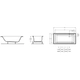 Bañera hidro vythos (motor izq) sist digital aire-agua 6 jets 170x80 bco Roca