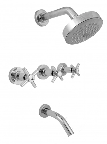 Griferia de ducha Aquor c/transf cr LTR102