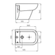 Bidet Ferrum bari de colgar 1 ag blanco BAR-BI-111-BL