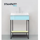 Vanitory Stampato Industrial Pastel con bacha 3 Ag