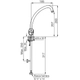 Grifera de cocina FV Radal 0410/C7 cr de mesada pico movil