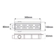 Desague Ideal lineal encastrable 30 cm base ABS rejilla paralela acero 12110