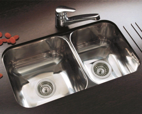 Bacha de cocina doble Johnson R63 c/antirrebalse