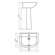 Bacha de lavatorio Ferrum atuel olivos 1AG blanco ATU-LV-100-BL