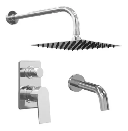 Ducha de embutir c/tr Raptor cromo 9403