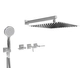 Griferia de ducha Hidromet New Castle 2V c/transf y duchador Lever 51053CRCR
