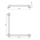 Barral Ferrum traful de apoyo en L rojo ESP-BR-010-RO