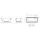 Bañera hidro vythos 180x90cm sist digital agua 6 jets blanco Roca