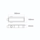 Desague Ideal Lineal encastrable 30cm base ABS rejilla acero inox bco 12140