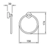 Accesorio de baño Toallero Aro Peirano L.3020