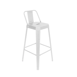 Banqueta con respaldo Tromen73 blanca 06-000-024