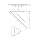 Estante Esquinero Atrim de aplicar linea negro mate ETP230NM
