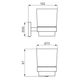Porta cepillos FV triades cromo 0169/C3-CR