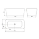 Bañera Ferrum Khios Isla radial bco BL010 B KHI-IS-010-BL