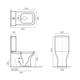 Inodoro Uhome rimless con mochila CL-12248B