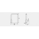 Griferia cocina Hidromet Monocomando Jockey Pico Recto