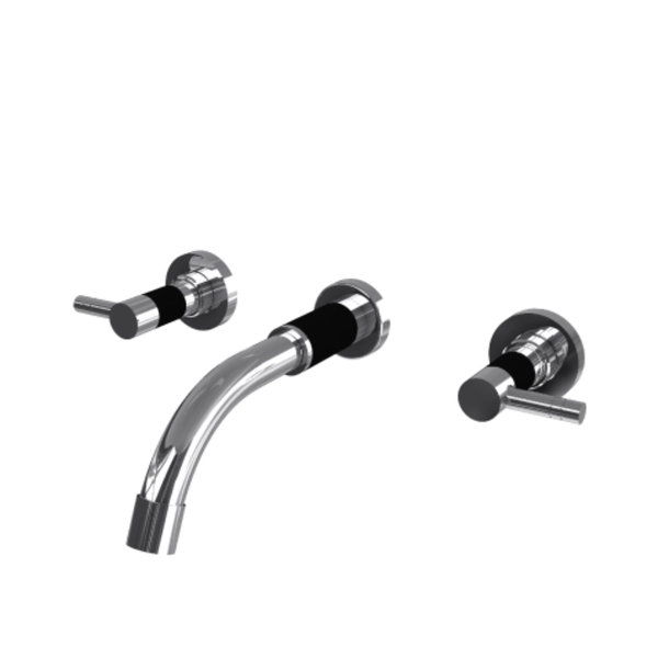 Griferia lavatorio de pared Andez Black Cromo 550.18.1.04.04