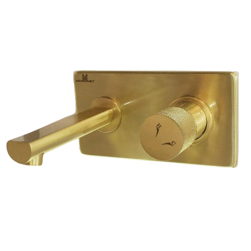 Hidromet lavatorio pared monoc texture gold 9880gold