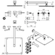 Griferia de ducha Hidromet New Castle 3V c/escocesa lever 51045CRCR