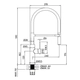 Grifería de cocina Peirano hoop monocomando black 20-202N