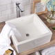 Bacha de baño Ferrum tori de apoyar cuadrada TOR-BH-046-BL