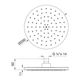 Ducha FV fija articulada cromo 0126PRO.20-CR