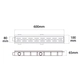 Desague Ideal Lineal Encastrable 60 cm base ABS rejilla paralela bco 12155