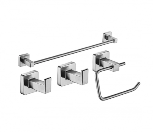 Accesorios P/baño Set Cube 4 piezaas Nickel 73028