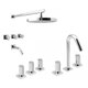 Griferia baño completa Peirano Toledo Lavatorio Bidet Ducha