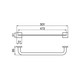 Accesorio de baño Toallero barral Novum Edge Cross cr 164/13