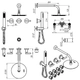 Griferia de ducha Hidromet Sun 3 vías lever black 04547NE